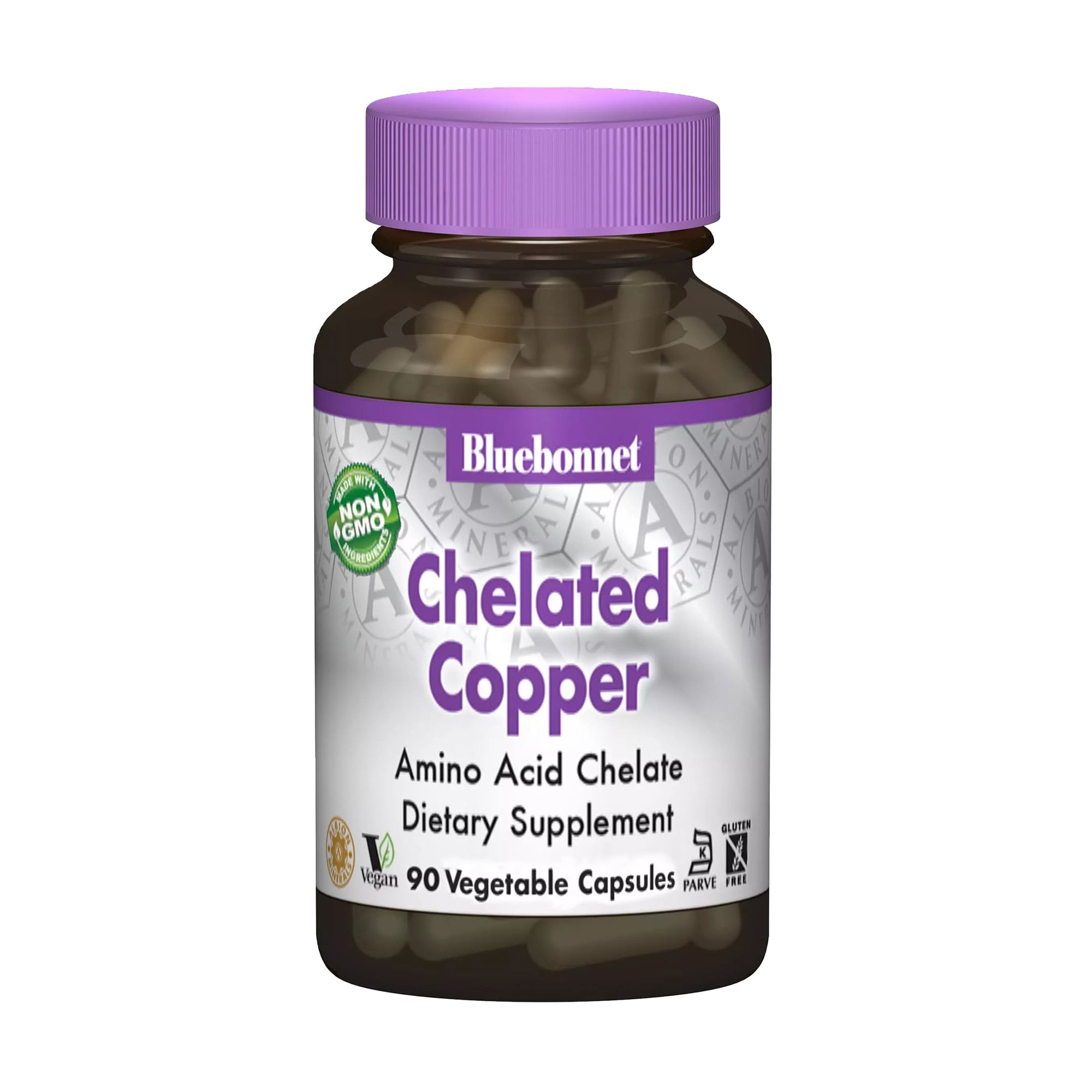 Хелатна мідь Bluebonnet Nutrition Chelated Copper, 90 капсул