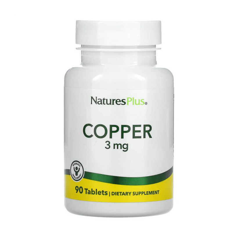 Мідь NaturesPlus Copper 3 мг, 90 таблеток